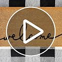 Theodore Magnus Welcome Mat 17x30 - Aesthetic Script, Non-Slip Tufted Door Mat, Indoor & Outdoor Use, Warm Greeting Variation