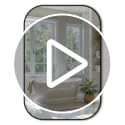 30x30 Inch Black Bathroom Vanity Wall Mirror with Rounded Corners