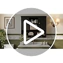 Keehusux Black Striped Wall-Mounted Bathroom Cabinet with Doors & Hooks, 3-Tier, 31.5"W
