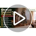 YITAHOME 6ft Prelit Decorated Pine Christmas Tree with Red Berries & Remote - Green Variant
