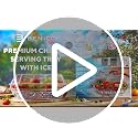 Ice Chilled Serving Tray for Parties with Ice Bottom - 15 Inch Fruit and Appetizer Platter