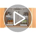 EVERIE 2 Sets Height Adjustable Metal Pull-Out Under Sink Cabinet Organizer, Black