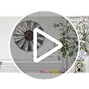 24 Inch Windmill Wall Clock - Rustic Metal Farmhouse Decor, Oversized Non-Ticking