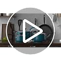 Marble Red Cook N Home 8/9.5/11-Inch 3-Piece Nonstick Frying Pan Set, Induction Compatible