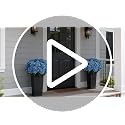 Artificial Hydrangea Topiary Ball Trees - 2 Sets Outdoor Faux Plants, UV-Resistant, 18 Inch