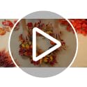 Large 26 Inch Fall Wreath with Lights & Timer for Front Door, Autumn Pumpkin & Eucalyptus Decor