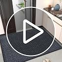 36 x 120 Inch Indoor Outdoor Entrance Door Mat - Non-Slip, Dust & Moisture Absorbing, Gray