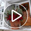 Carfoeny 6Pcs Artificial Poinsettia Christmas Picks with Pine Cones & Red Berries – 13in 4-in-1 Holiday Decor A